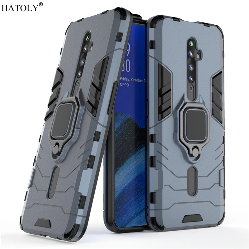 For OPPO Reno2 Z Case Cover For Reno 2Z  Protective Case Finger Ring Armor Back Shell Coque Hard Phone Case For OPPO Reno 2 Z