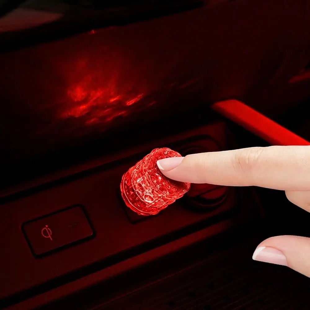 Portable LED Car Atmosphere Lamp Multicolor Gradient Touch Control Portable Night Light Brightness Adjustable Plug and Play