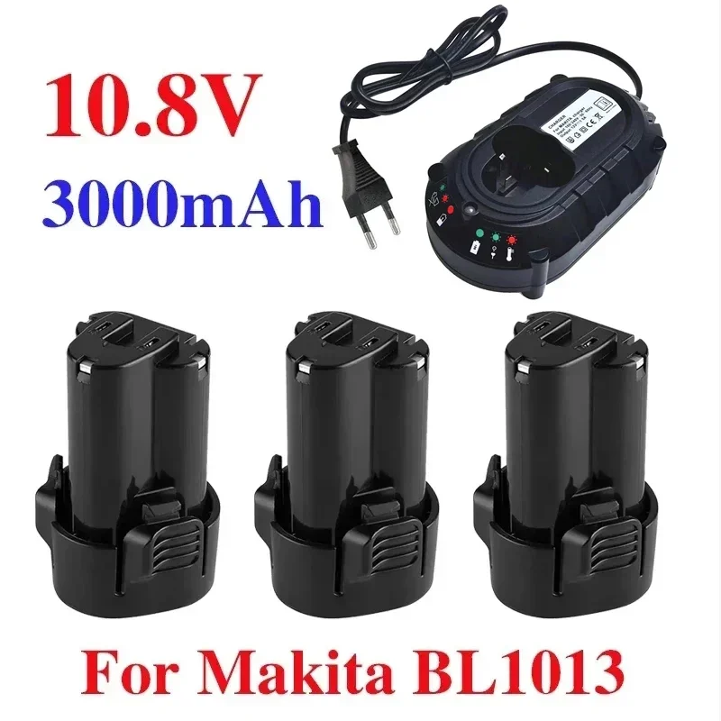 10.8V 3000mAh Real capacity Li-ion Battery For Makita BL1013 BL1014 BL 1013 BL 1014 LCT203W 194550-6 194551-4 195332-9 DF030D