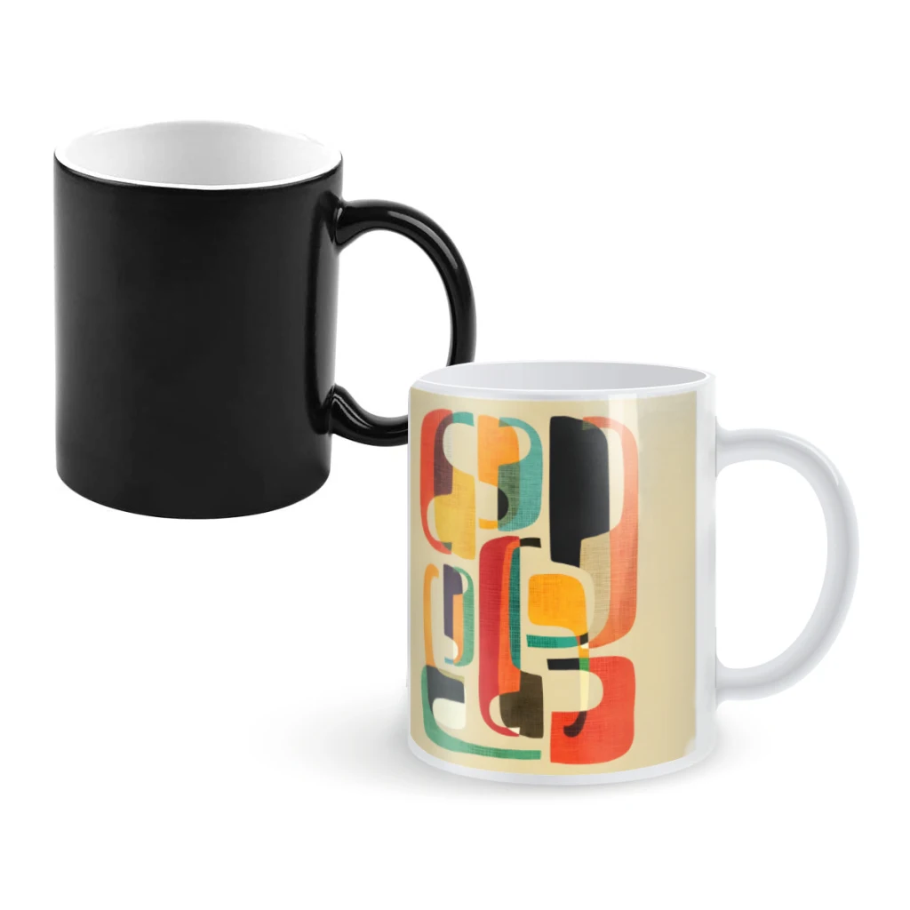 

Midcentury modernCoffee Mugs And Mug Creative Color Change Tea Cup Ceramic Milk Cups Novelty Gifts
