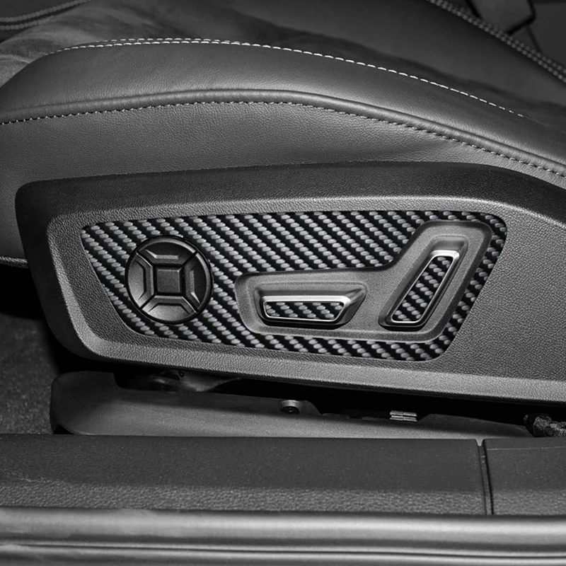 

For Audi C8 A6 A7 S6 S7 A6L (2019-2025) Car Seat Control Button Trim Stickers Anti Scratch Interior Accessories Carbon Fiber