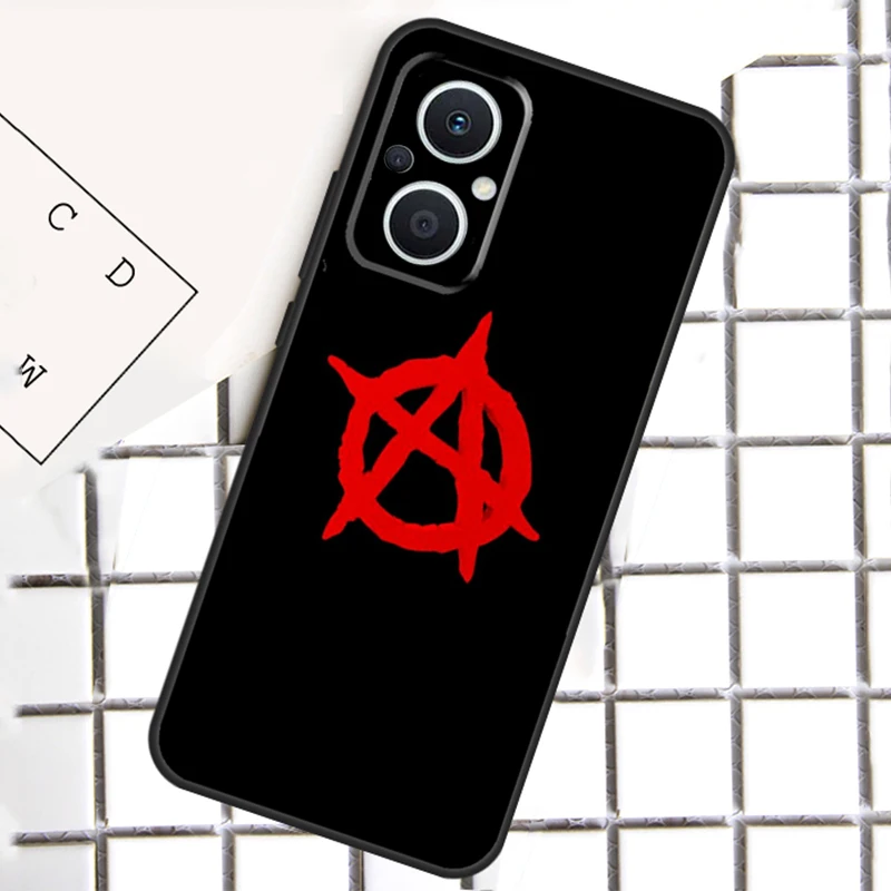 Anarchia Simbolo A Per OPPO Reno 8 7 Lite 8T 10 11 12 13 14 Pro 11F 12F 13F 14F OPPO Trova X8 X5 X6 Pro Custodia