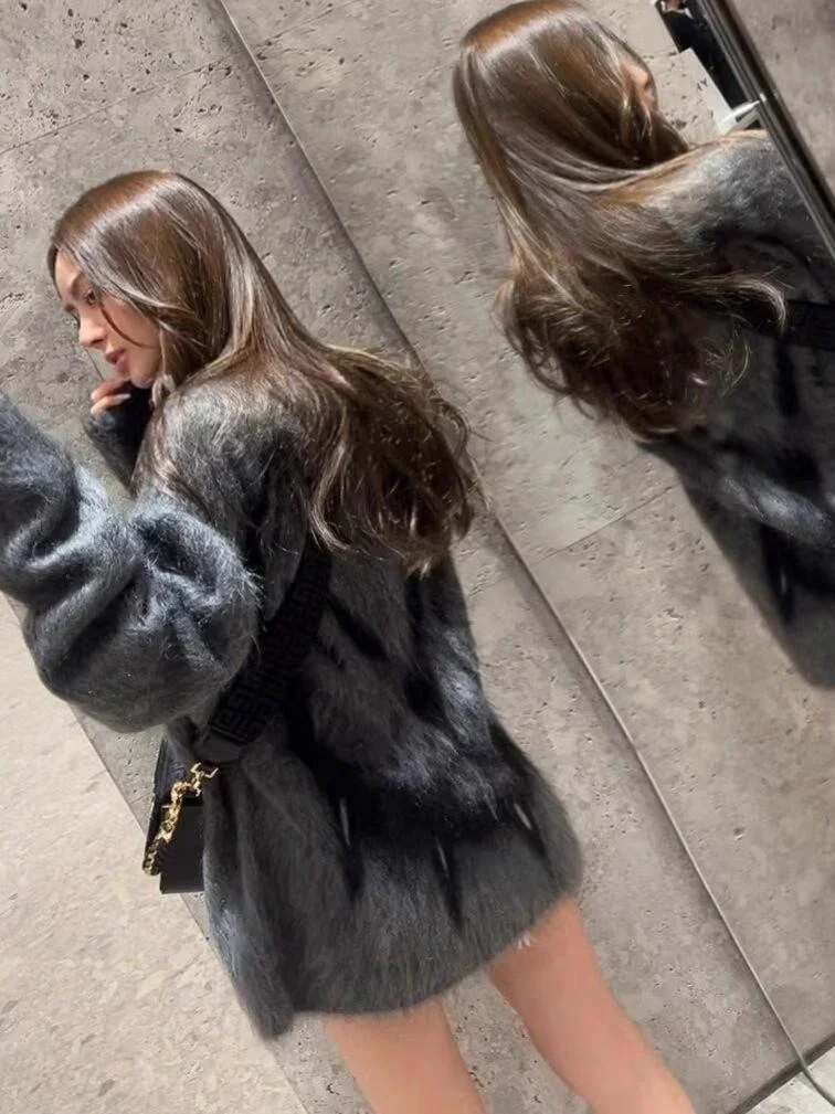 

Ретро американский Ey Fiti с рисунком головы собаки, Camere, верхний свитер, мужской зимний дизайн, круглый вязаный свитер