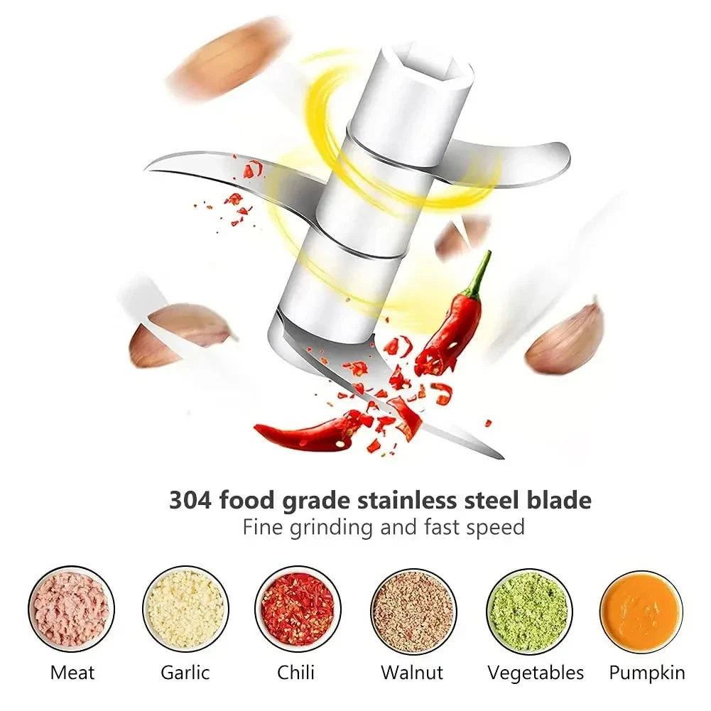 250/100ml USB Electric Garlic Chopper - Powerful Meat Grinder And Vegetable Crusher For Quick And Easy Food Prep Garlic Masher image 6