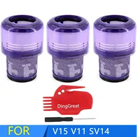 Vacuum Post Filter Compatible with Dyson V15 V11 SV14 Cyclone Animal Absolute Total Clean Cordless Cleaner 3 Pack Replace Part