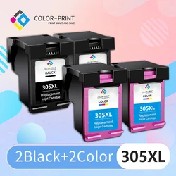 305XL Remanufactured 305XL for HP 305 HP305 XL Refilled Ink Cartridge for DeskJet 1210 2330 2710 4100 4140 6010 Printer