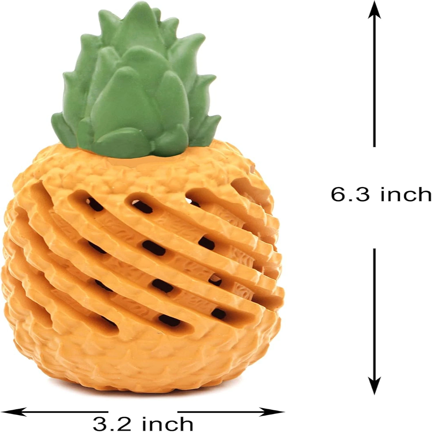 Durable Tough Pineapple Chew Toy for Aggressive Chewers, Providing Pet Teeth Cleaning and Fetching, Excellent Food Dispensing Tr