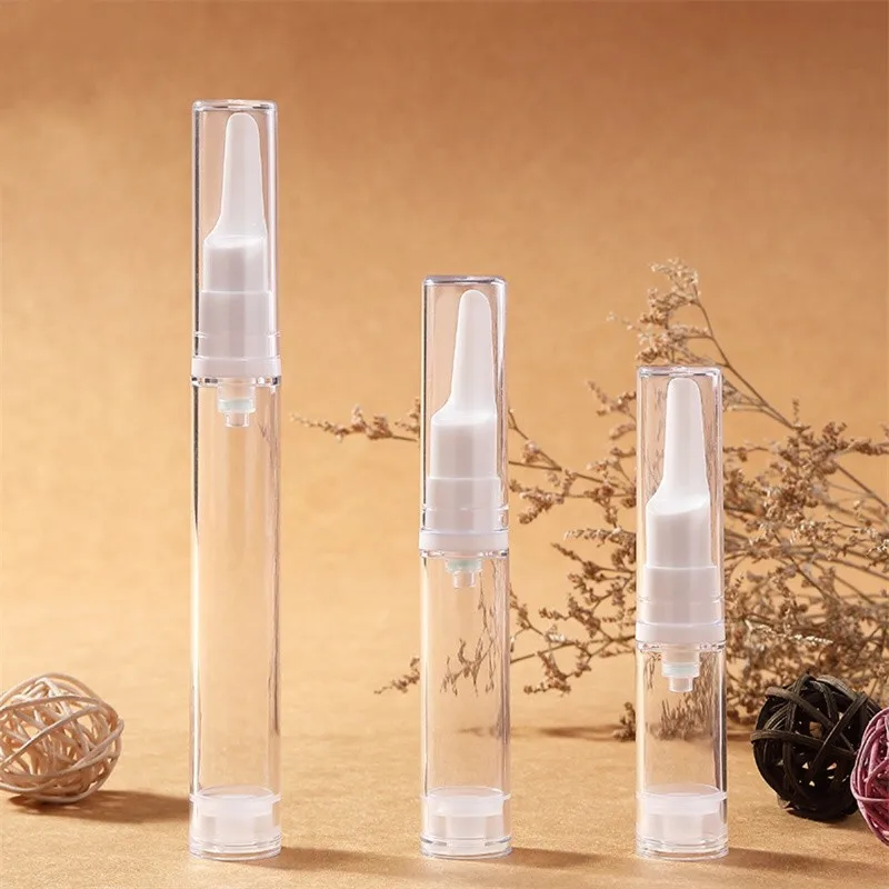 5/10/15ml Vacuum Pump Bottle Lotion Eye Cream Foundation Travel Bottle Mini Cosmetic Sample Packaging Portable Makeup Tools