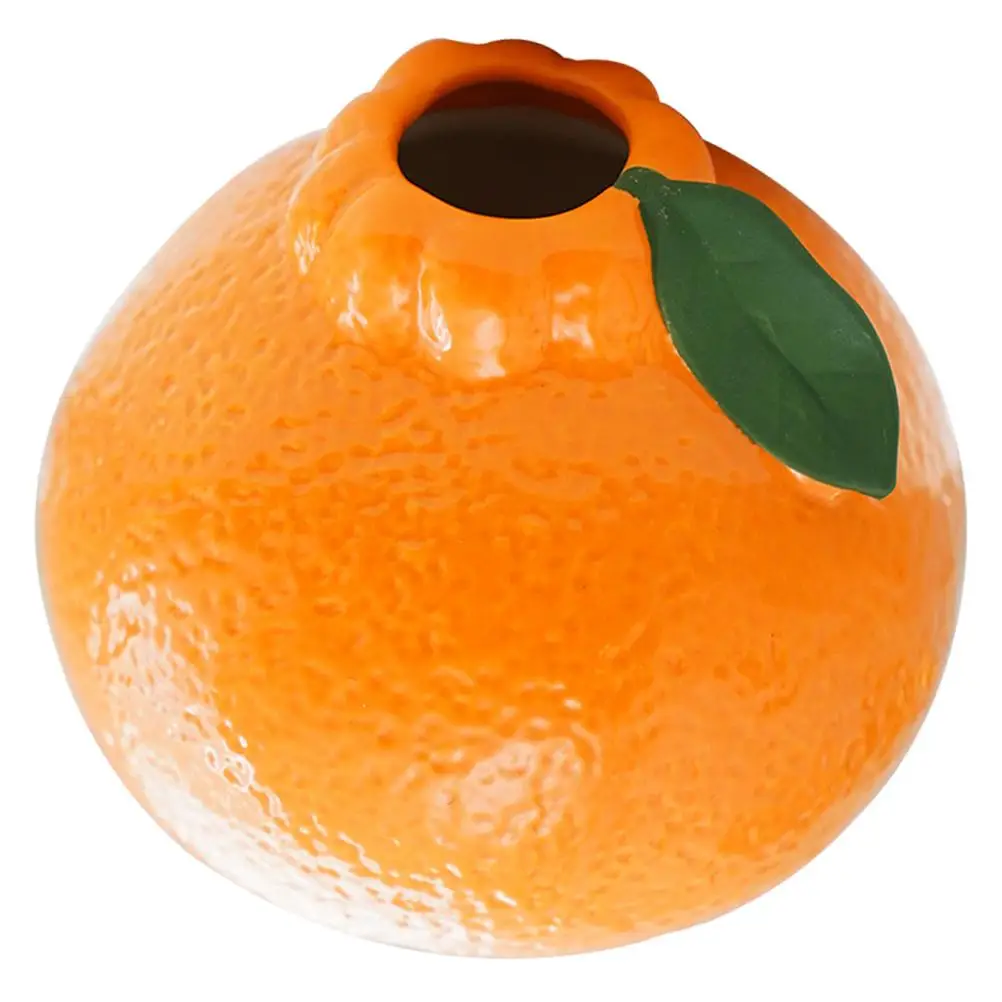 مزهرية زهور على شكل برتقالي إبداعي للنباتات المائية والزهور الخضراء والزهور الطازجة ديكور المنزل مزهرية لسطح المكتب لمزهرية غرفة المعيشة #6