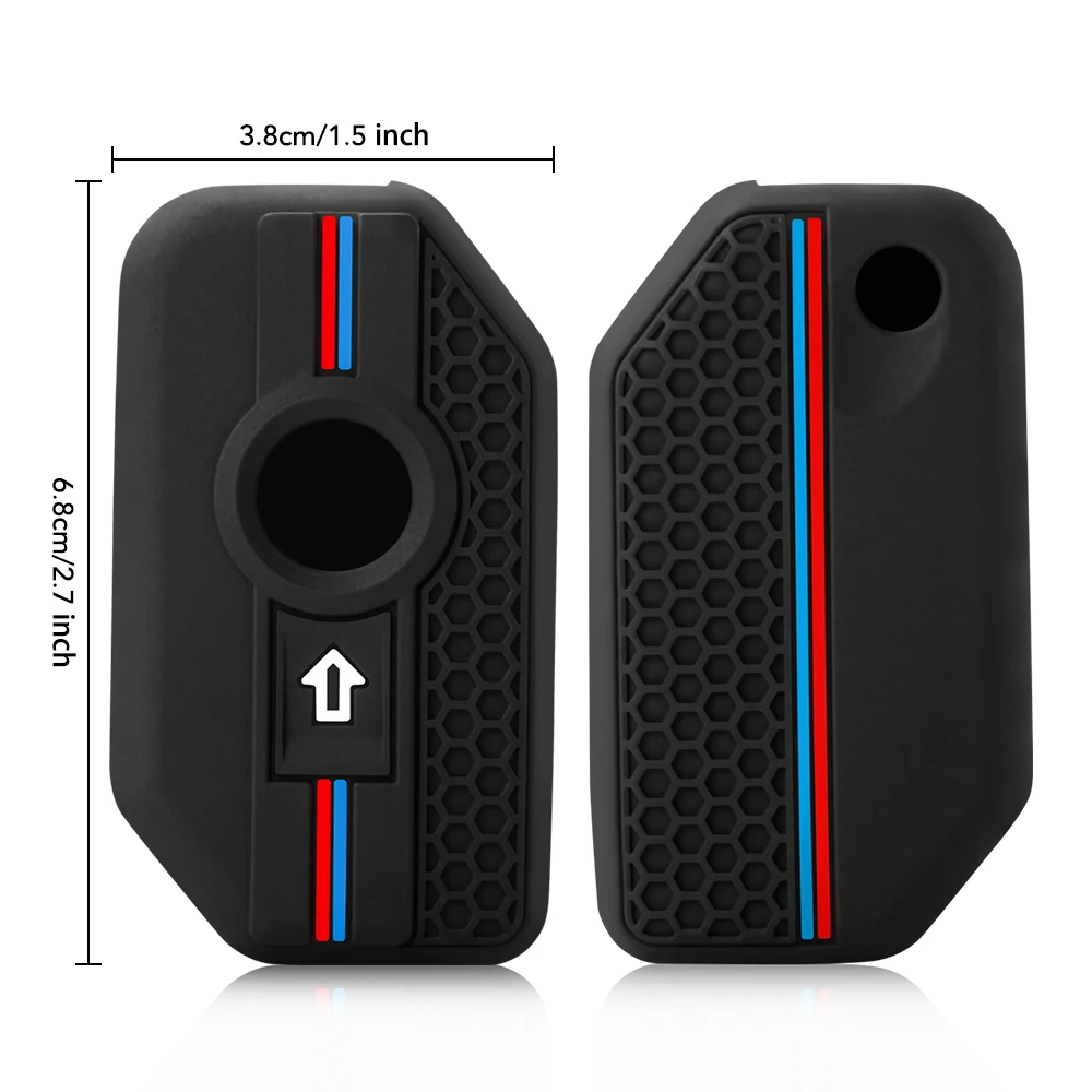 For BMW K 1600 B GT GTL R 1250 GS Adventure S1000 R XR 2021 2022 Silicone Remote Key Fob Keychain Ring Shell Case Cover Holder view 5