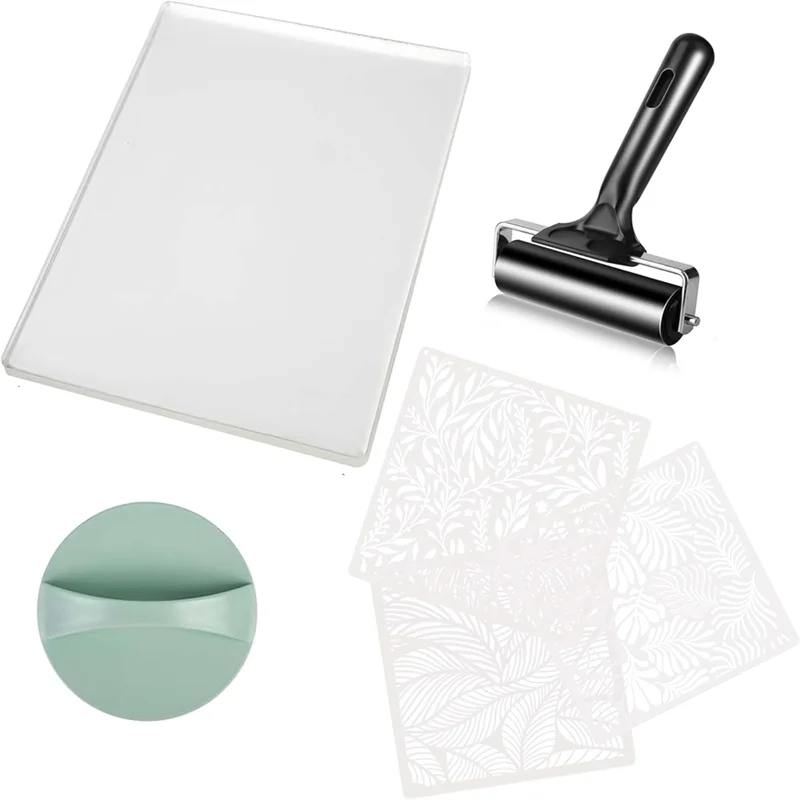 

AS60-Gel Printing Plate 5X 7In Square Gel Plate With Press-Rubber No Aging And Bubbling Gel Printing Plate