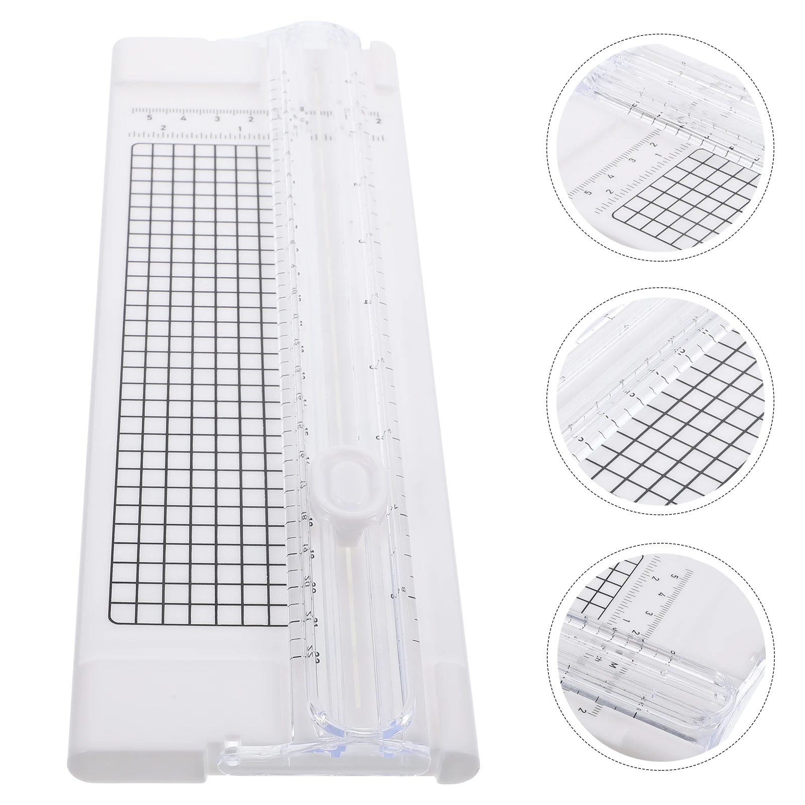 

Manual Paper Trimmer Small A4 Cutter Plastic Metal Cutting Board Precise Scale Finger Protection Mini For Crafting
