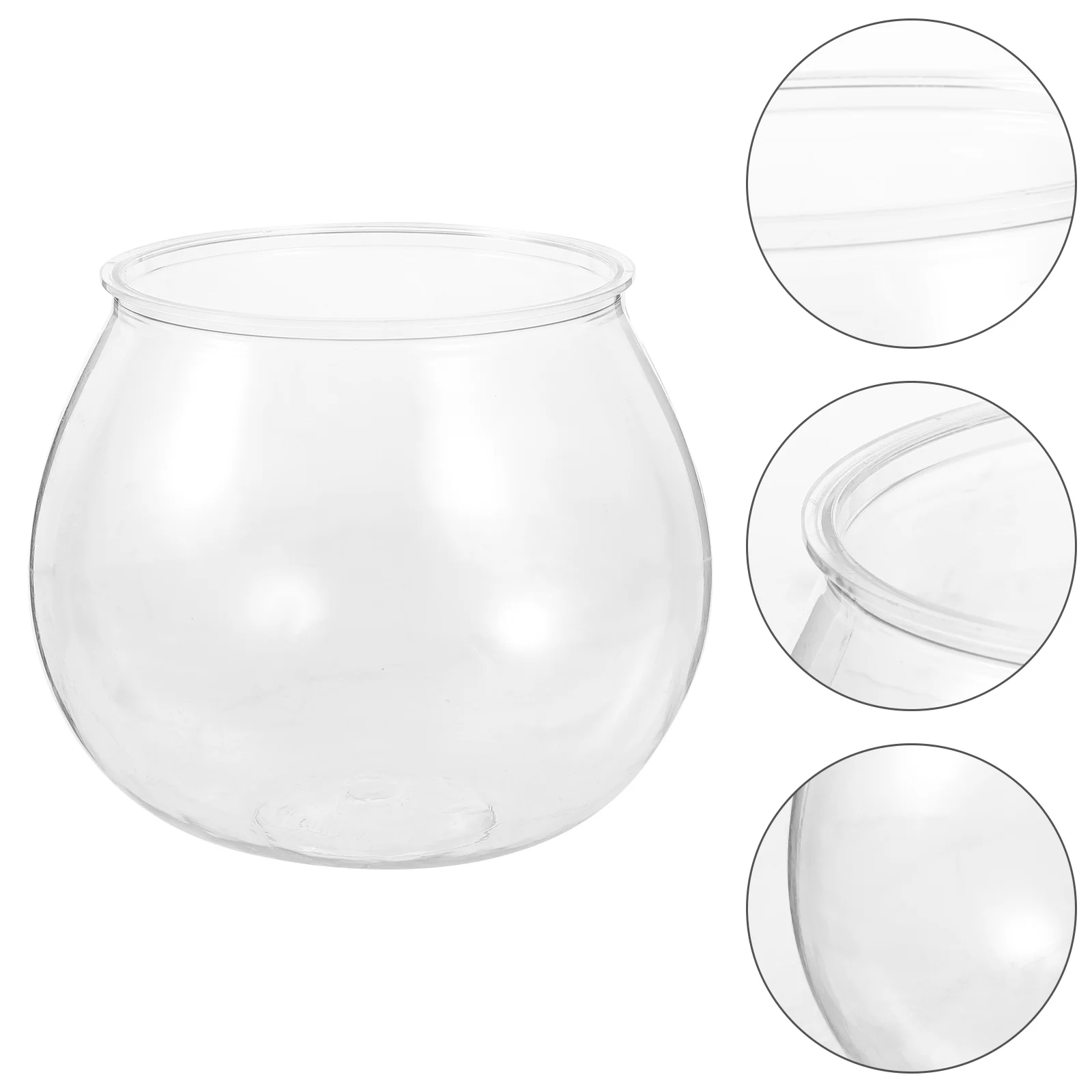 Glass Mini Fish Tank Tanks Terrarium Jar Plastic Clear Bubble Bowl Anti-falling