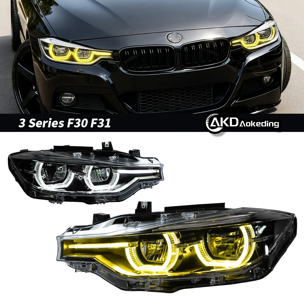 Auto Parts For 3 Series F30 Headlights 2013-2019 F31 F35 320i latest Styling LED DRL Dual Projector Car Accesorios Modified