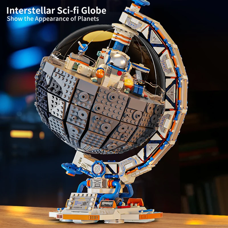 

Creative Aerospace Space Station Transparent Globe Building Blocks Kids DIY Educational STEM Toy Gift Set