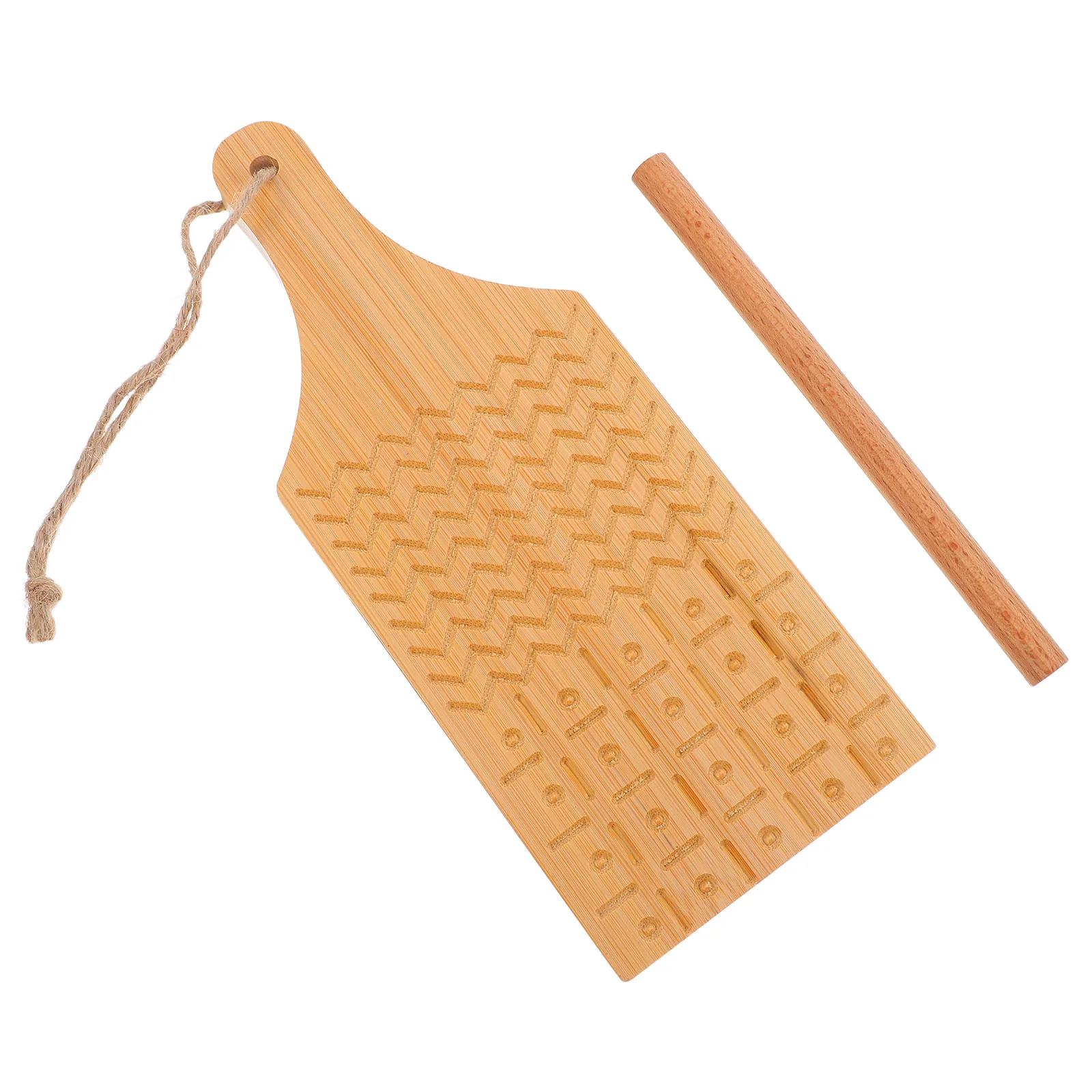 

Bamboo Pasta Board Mold Wood Rolling Khaki Macaroni Maker Versatile Kitchen Tool Smooth Surface Multipurpose Gnocchi