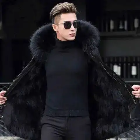 2025 New Casual Winter Men's Down Jacket Fox Fur Men's Coat Coat Men Clothing Coat Winter Jackets Mens Jacket Men Jacket