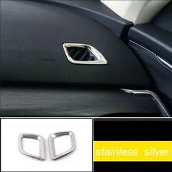 Stainless LHD Car front Small air outlet Decoration Protection Cover Trim For Faw Bestune T77 2019-2023 Accessories