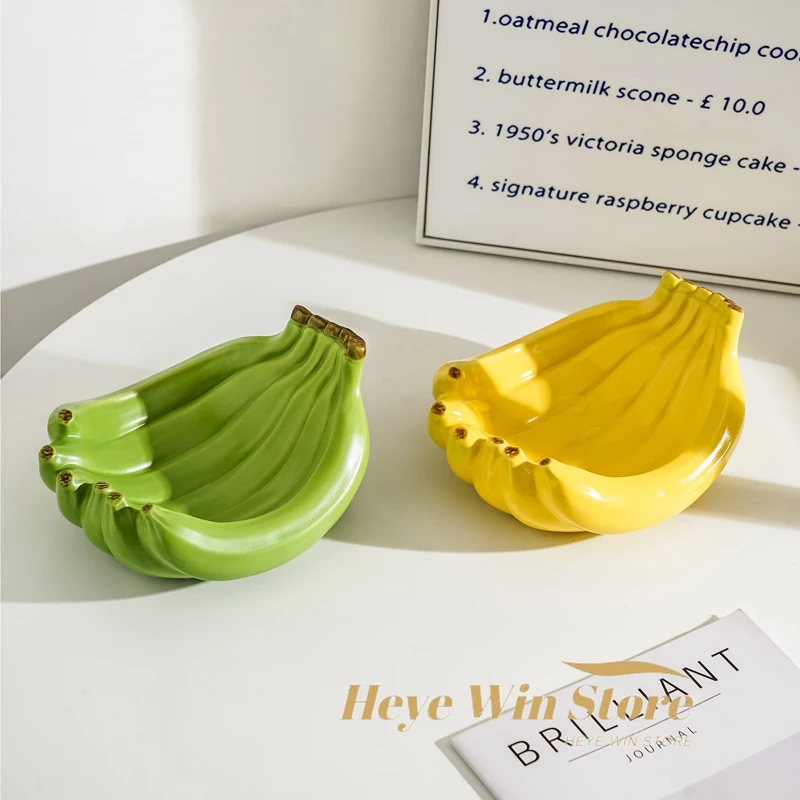 Banana-shaped Home Snack Plate Ceramic Bowls Exquisite Snacks Decorative Plate Restaurant Hotel Storage Tray Home Decoration view 2
