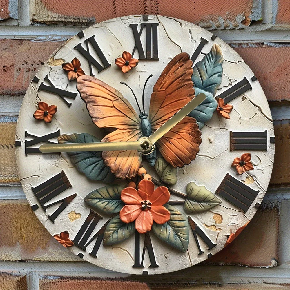 Silent Wall Clock with Butterfly Wings Design - Perfect for Living Room Decor & Mother'S Day Gift Wall Clock Modern Design