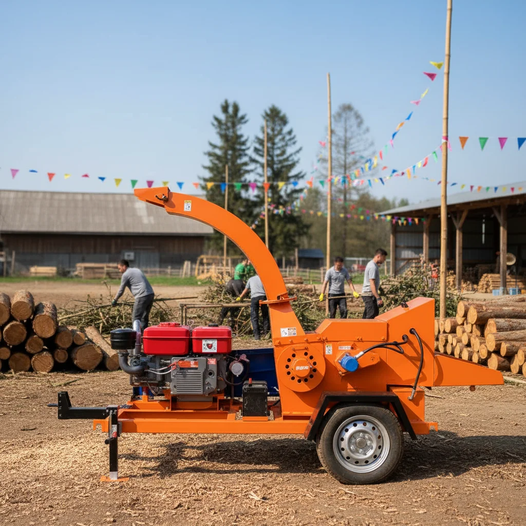 Hot Sale Wood Chipper Machine CE Diesel Engine Forestry Machinery Wood Crusher Cheapest Price Easy Operation