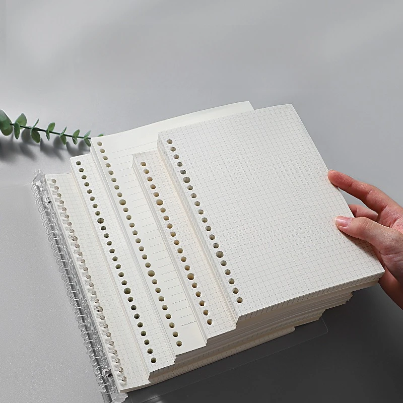 Loose Leaf Notebook Replacement Core Paper A5 20 Hole Note Book B5 26 Hole Blank Notebook   Horizontal Inner Page Paper