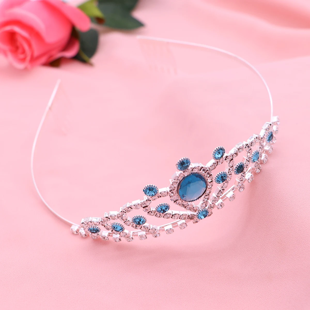 

Crystal Crown Hair Comb Accessories Girls Child Tiara Heart Design Celebration Birthday Party Jewelry Decor Hair Tools