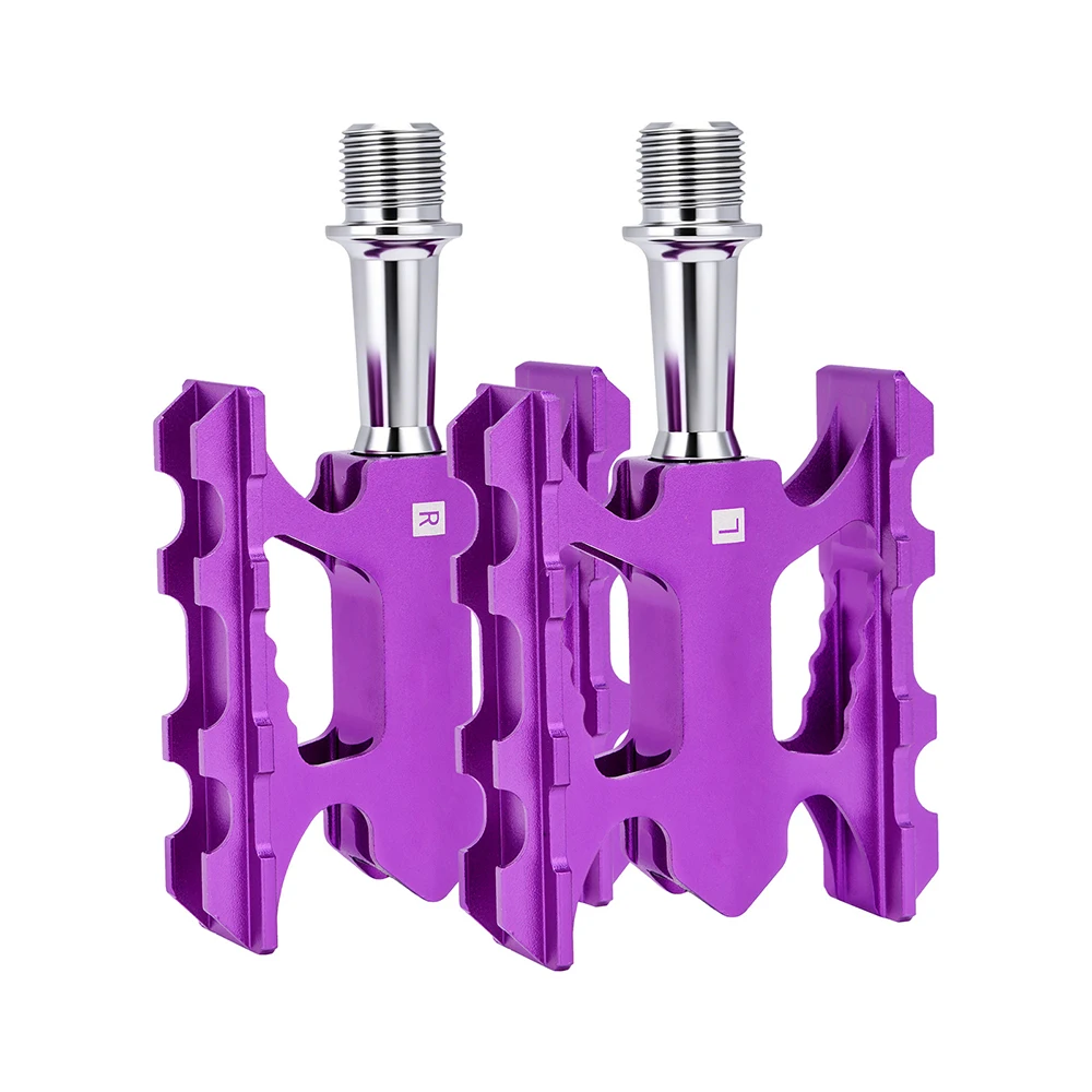 Folding Bike Pedals Aluminum 223g Per Pair Sealed Bearings Dual-Sided Anti-Slip For surface Chromoly Steel Axle
