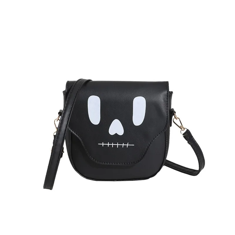 Halloween Large Capacity Ghost Shoulder Bag Funny Harajuku Ins Ghost Crossbody Bag Handbag Coin Purse Small Square Bag Girl Gift