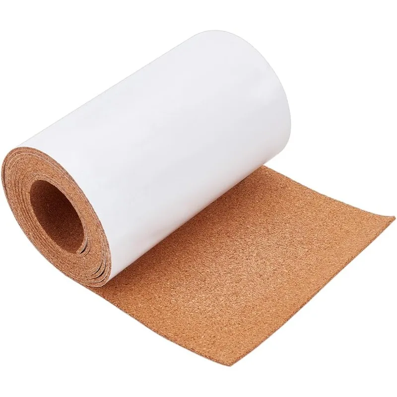 1 Roll 98.4x5.9inch Cork Roll 2 mm Thick Cork Mat Self-Adhesive Cork Board Cork Tiles with Strong Adhesive-Backed