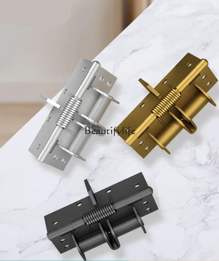 4-Inch Invisible Door Spring Hinge Self-Closing Door Hinge with Positioning 90 Degrees