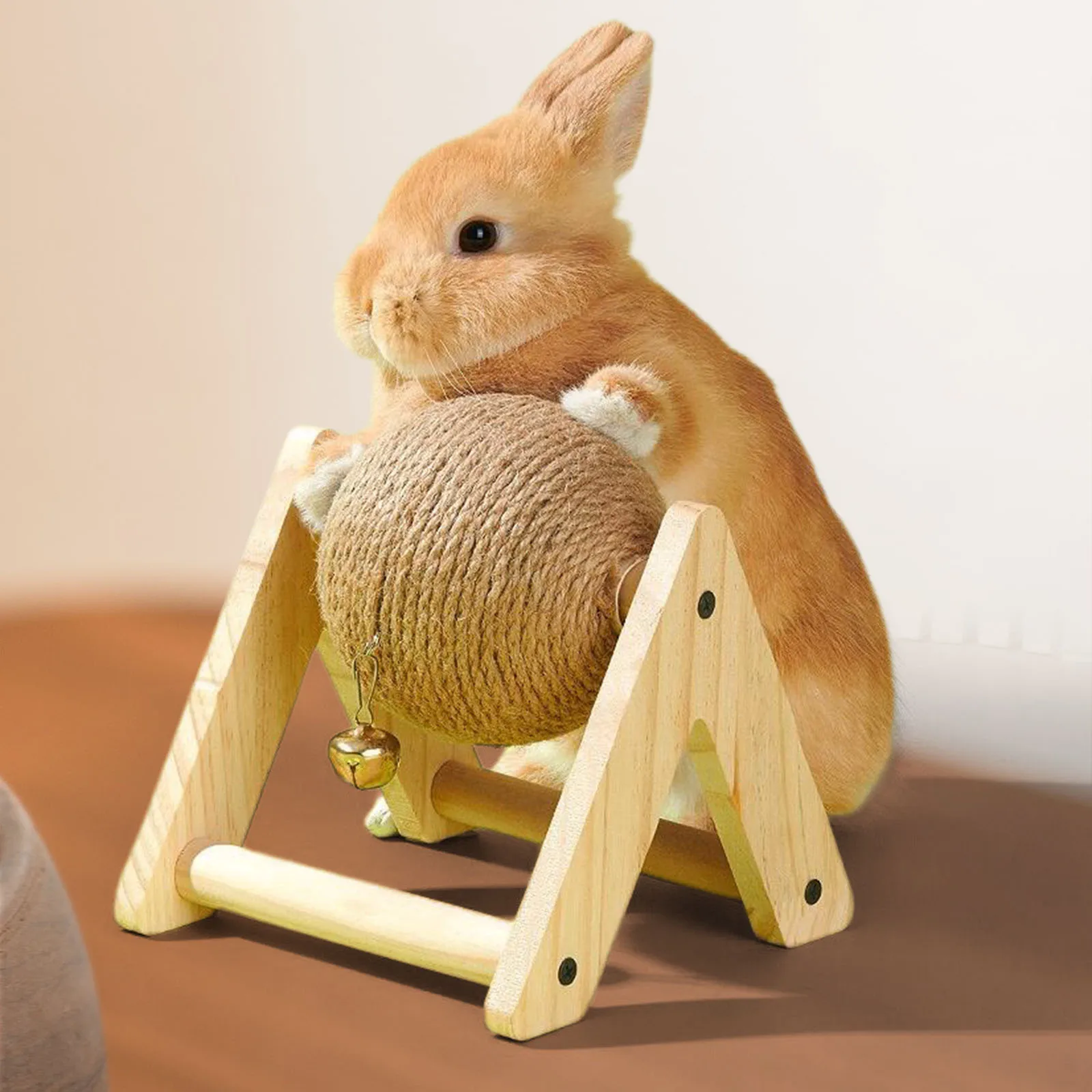 Rabbit Toys Grinding Claw Ball Sisal Hemp Wear and Bite Resistant Stable Anti Overturning Little Pet Puzzle Toy Rabbit