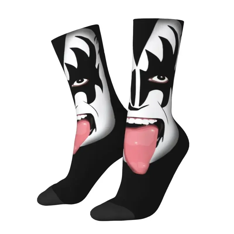 

Fun Print The Demon Kiss Band Gene Simmons Socks for Men Women Stretchy Summer Autumn Winter Crew Socks