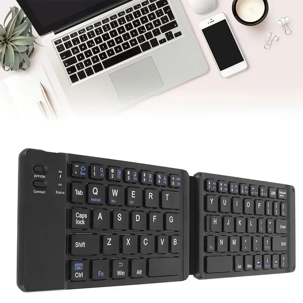 Stogo Keyboard lipat, koneksi stabil Keyboard lipat ramping mewah lipat ganda untuk Windows XP untuk ponsel