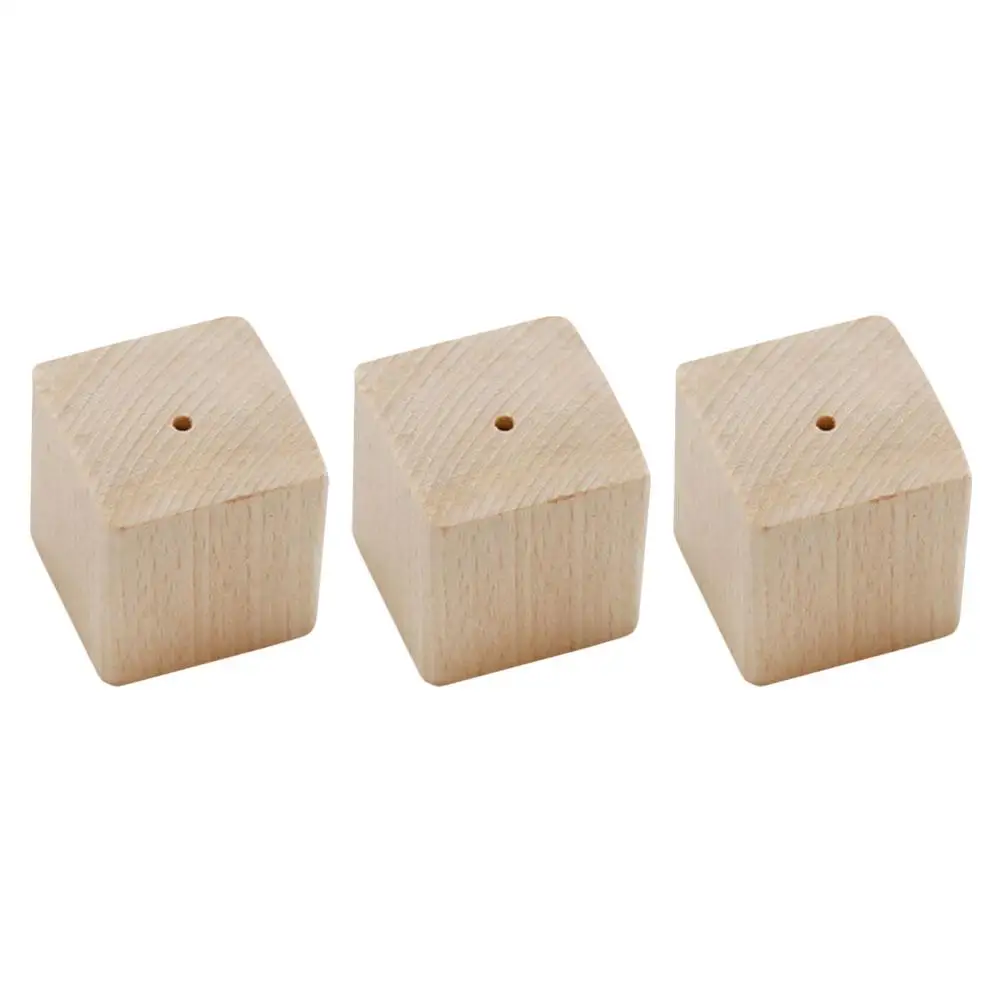 

3pcs Baking Display Flower Nail Stand Base Wood Carving Nail Stand Smooth Decorated Cake Bottom Holder Practical