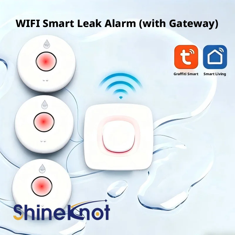 Smart Home Water Level Sensor - SHINEKNOT Doodle WLAN-Wasserstandssensor Drahtloser Wasserleck-Detektor Smart