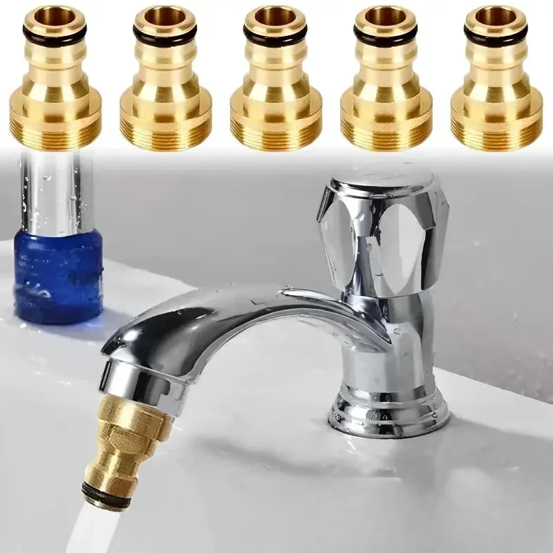 1/2pcs All-copper Faucet Joint Converter Household Outdoor Hose Faucet Conversion Fittings Kitchen  Bathroom Accessories