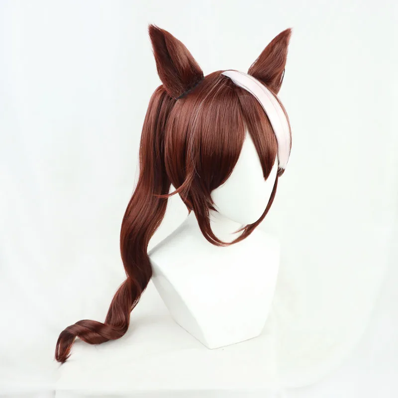 Anime Uma Musume jolie Derby Tokai Teio Cosplay perruque oreilles et queue Halloween fête carnaval jeu de rôle perruques synthétiques cheveux femmes