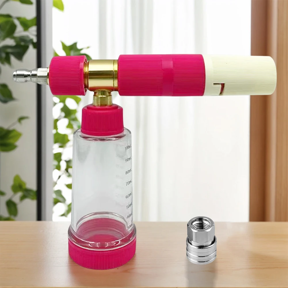 

Пистолет для мойки высокого давления на 100 мл с быстроразъемным разъемом 1/4 дюйма, распылитель пены для мойки автомобилей, распылитель пены для чистки автомобилей, внедорожников