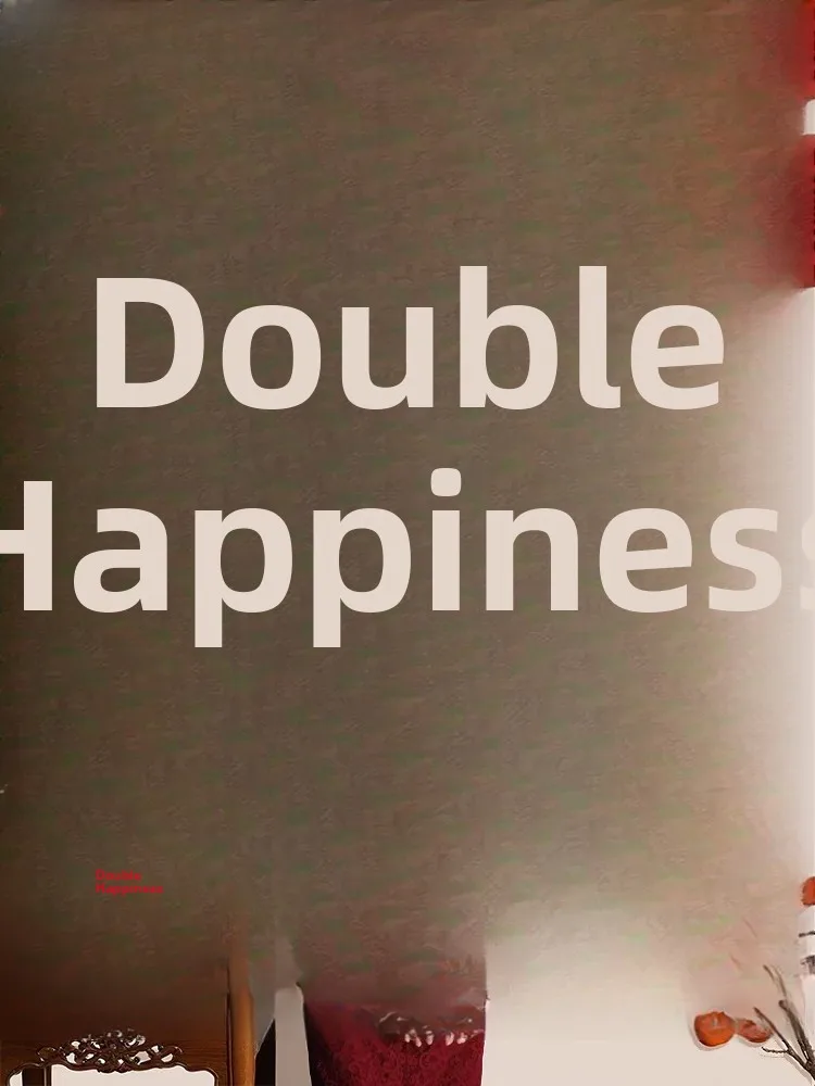Wedding Special Large Double Happiness Character Stickers Bedroom Living Room Background Wall Decorations Non-Woven Fabric view 2