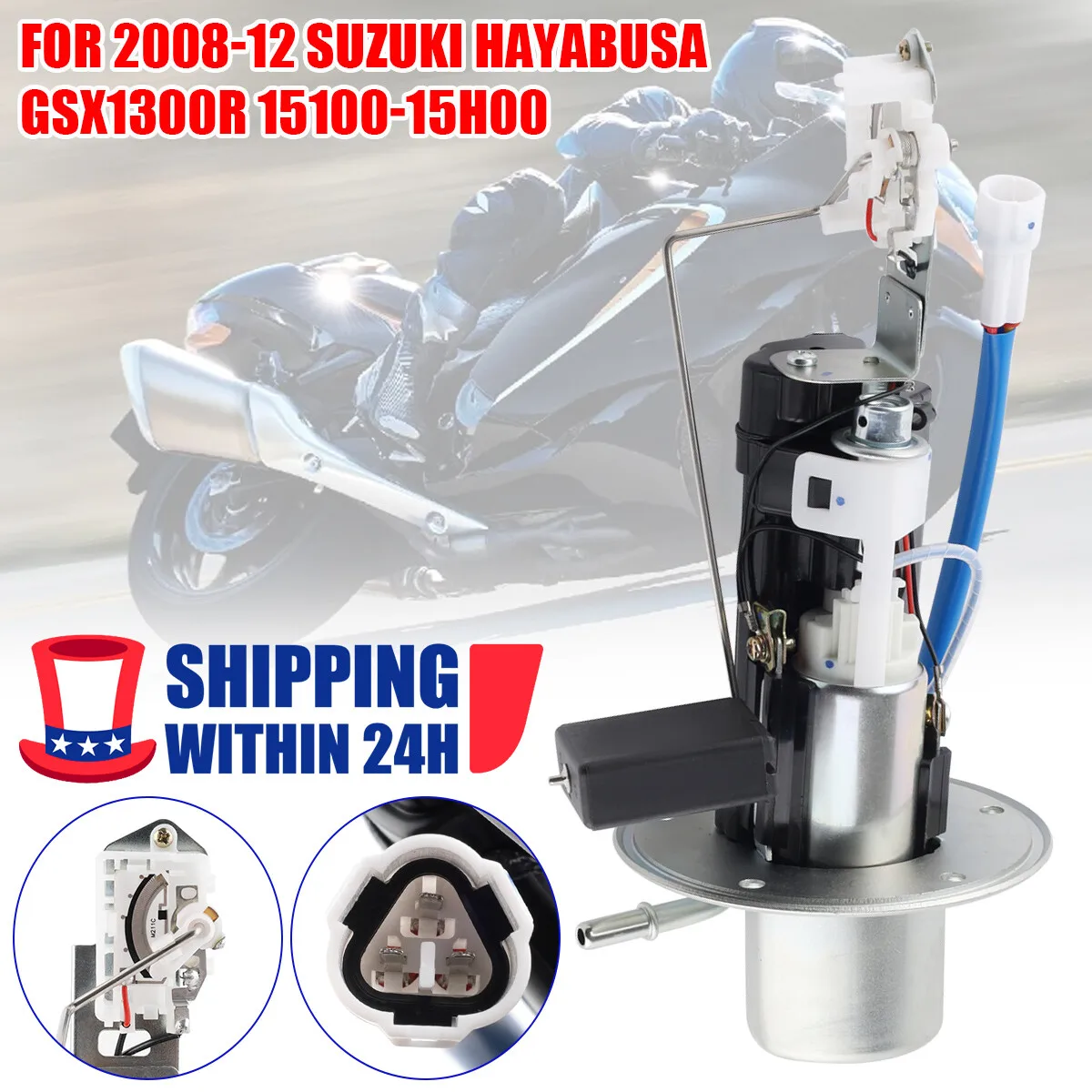 

15100-15H00 1 PCS motocycle Fuel Pump Assembly Unit BRANDNEW Fit For Suzuki HAYABUSA GSX1300R GSX 1300R 2008 2009 2010 2011 2012