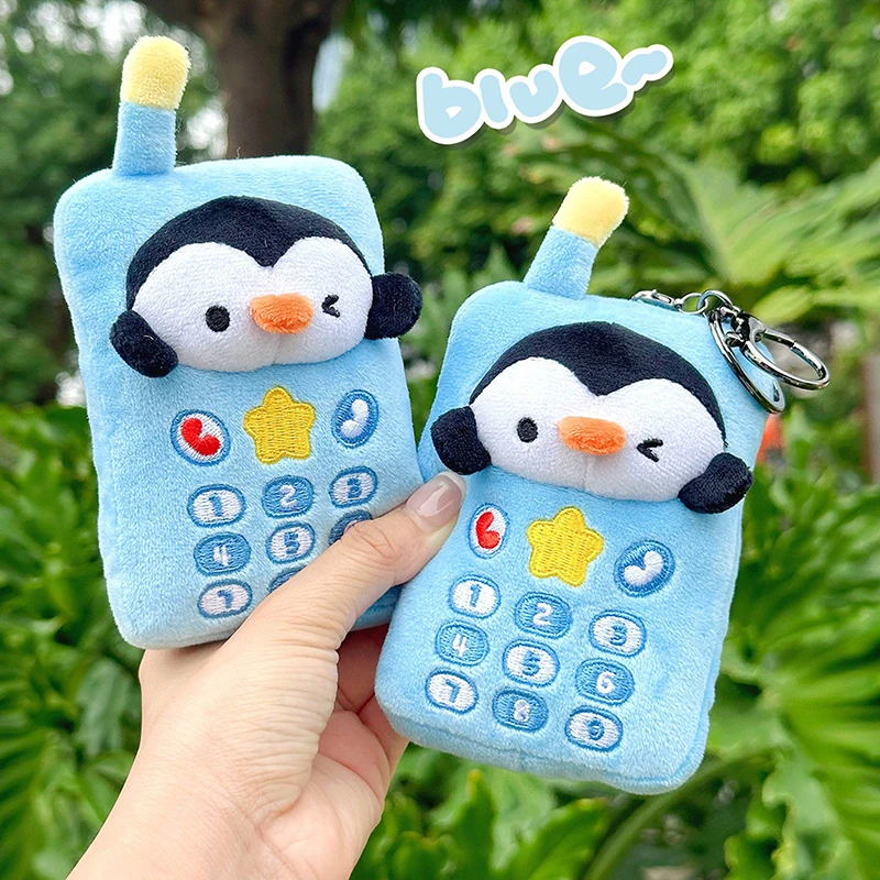 Stylish Penguin Mobile Phone Plush Doll Keychain, Cute Bag Accessory, Perfect Decor Gift.
