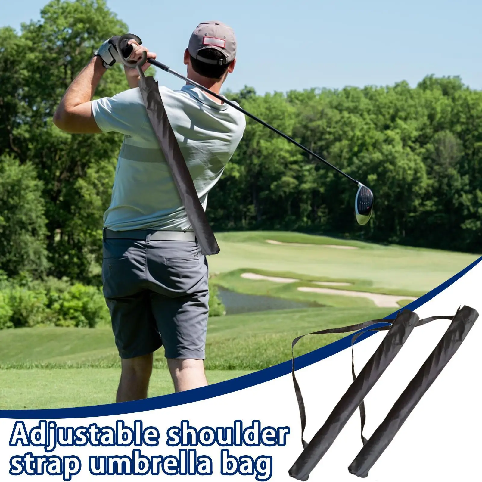 Umbrella Carry Bag 2 Pieces Adjustable Waterproof Cover Portable golf umbrella storage carrying cover for Travel Home Outdoor