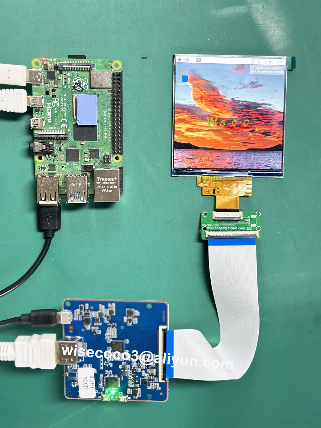 Wisecoco 4 Zoll 720x720 LCD Display 1:1 Quadratischen Display Laptop Smart Home Raspberry Pi Display MIPI Fahrer Bord