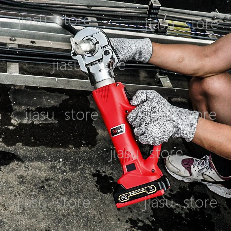 Lithium Battery Powered Hydraulic Crimping Tool Rechargeable Electric Pliers Copper Aluminum Terminal Copper Nose Crimp Cutter