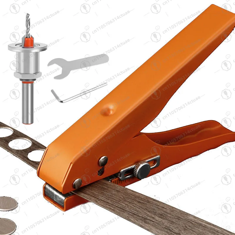 DIY Woodworking Hole Punch Pliers 8/10mm, Multi-Use PVC Card Edge Drill Tool