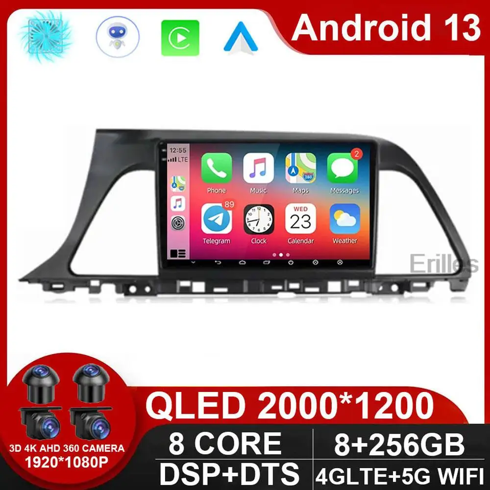 

Android 13 Auto Radio For Hyundai Sonata 7 LF 9 2014-2017 Stereo Car Multimedia Player Carplay GPS Navigation System DVD NO DVD