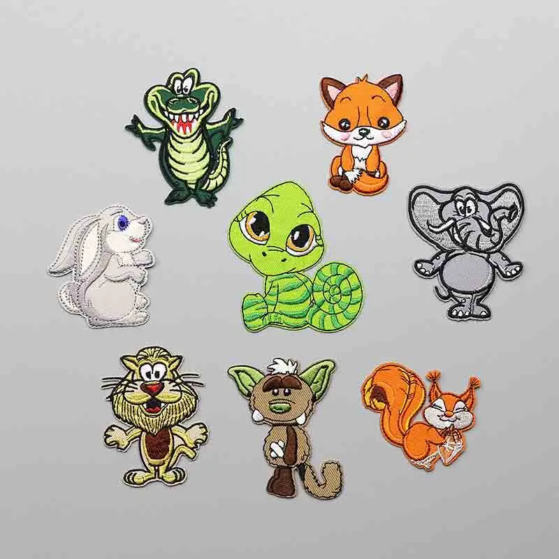 1 Piece Cute Animal Patch for Clothing and Backpack Decoration 5-7 CM Applique Iron on Fabric Stickers DIY
