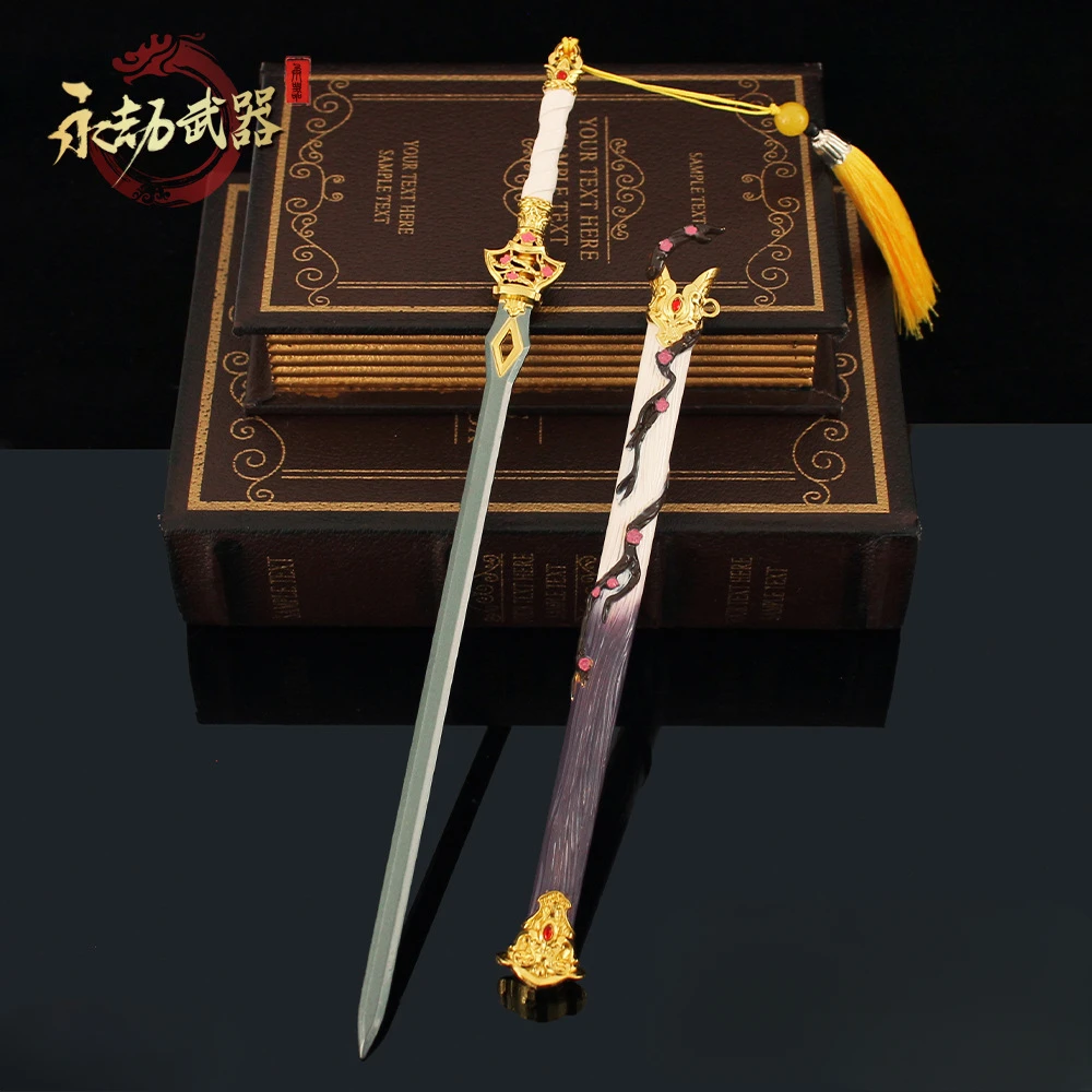 30cm naraka: arma bladepoint fragrância fria espada longa jogo periférico metal samurai espada arma modelo chaveiro ornamento presente