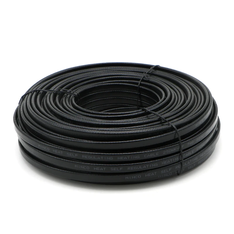 120V/240V 65C Self Regulating Heating Wire for Pipe Anti-freeze Protection, Roof Deicing, Heat Trace Cable